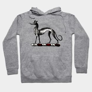 Heraldic Crest Standing Greyhound Coat of Arms Hoodie